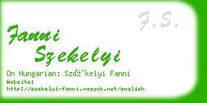 fanni szekelyi business card